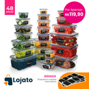 48 pçs - Potes hermerméticos + BRINDE especial - Lojato