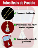 Colar Nossa Senhora Aparecida Folheado Ouro 18k Gargantilha Cor Dourado 04