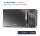 Micro-ondas Mondial 1400W MO-02-34-E Espelhado 110V