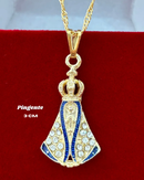 Colar Nossa Senhora Aparecida Folheado Ouro 18k Gargantilha Cor Dourado 04