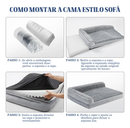 Cama Pet Grande Caminha Cachorros Suporte Cervical Espuma de Ortopédica