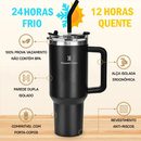 Copo Térmico Gigante 1,2l Inox Com Tampa E Inox Canudo