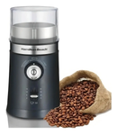 Moedor de Café Elétrico Hamilton Beach Ajustável Inox 150W Triturador Grãos Sementes Cuba Removível