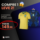 [💛 COMPRE 1 LEVE 2 💚] Camisas Seleção Brasil Copa 2026 - Masculina